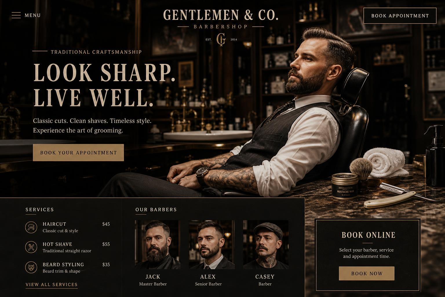 Gentlemen & Co. demo website preview