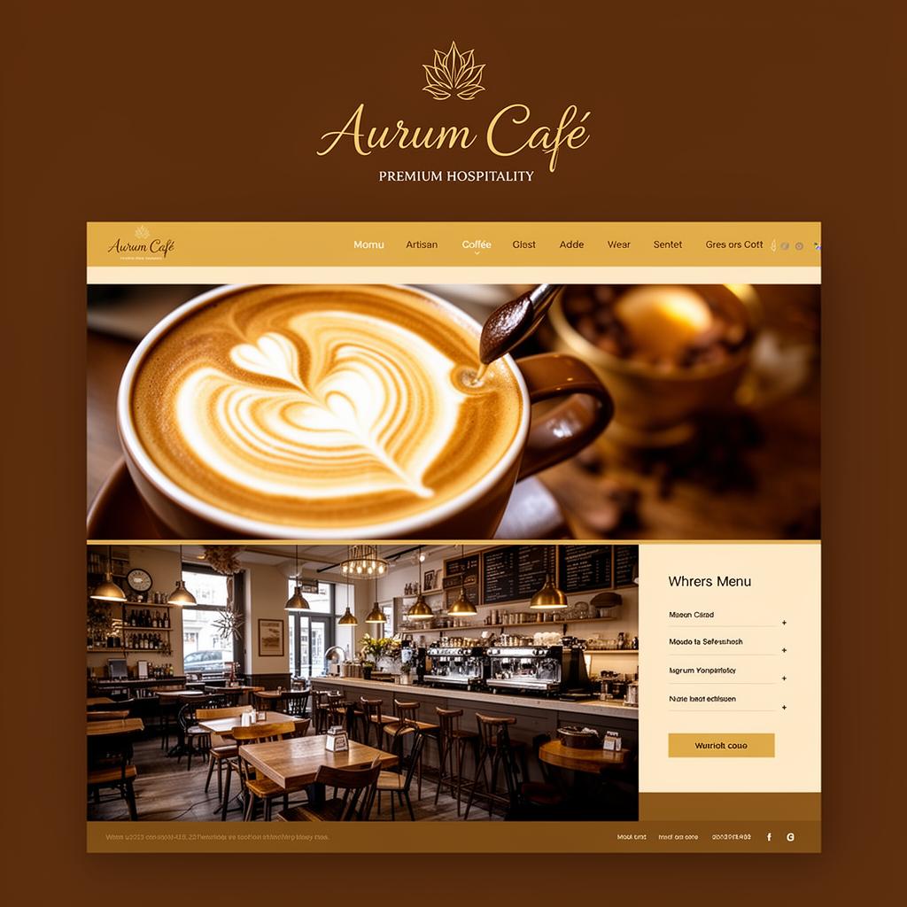 Aurum Café demo website preview